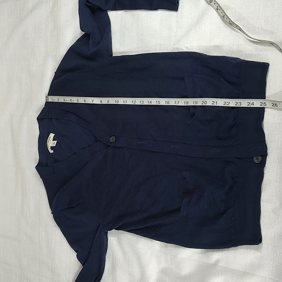 Goodthreads Navy Blue Button Up Cardigan Kimono 100% Merino Wool Size Small - Picture 7 of 7